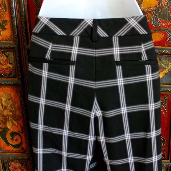 NEW* Express Editor Pants Black & White Plaid - Picture 5 of 5
